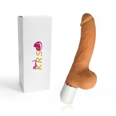 Comprimento 228mm realísticos acima abaixo do sexo Toy For Women With Base do vibrador