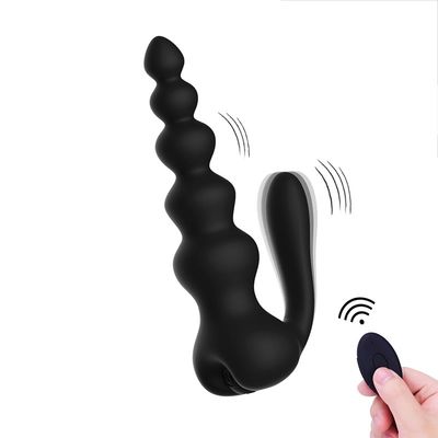 Os grânulos anais de controle remoto obstruem os brinquedos dobro 135g do sexo anal da vibração