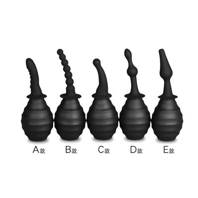 Tipos médicos brinquedos anais do silicone 5 do sexo anal do bidê do chuveiro do enema de 380ml