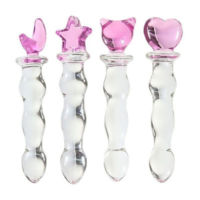 Brinquedo alegre 16.4cm de Crystal Glass Dildo Anal Sex do nível superior dos produtos do sexo