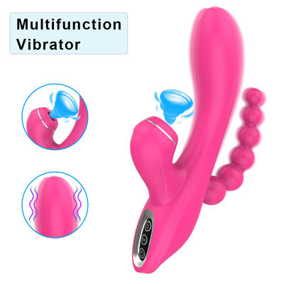 USB que carrega 7 o modo Honey Sex Toys Oral Suction 3 eróticos em 1 vibrador de sugação