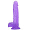 Sexo realístico Toy Suction Cup Crystal Dick 220mm do comprimento grande do TPE para mulheres
